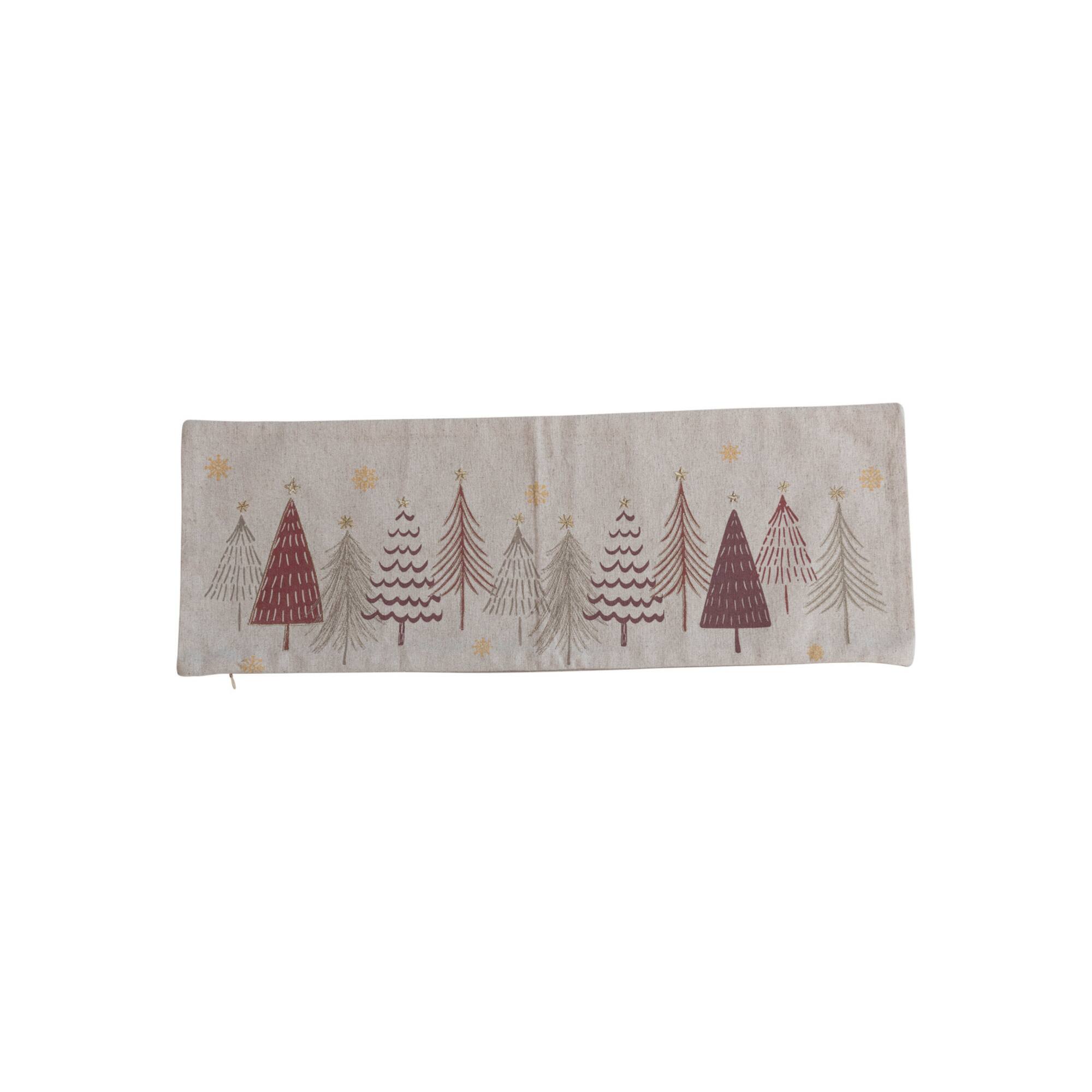 Hello Honey® 26" Christmas Tree Cotton Printed Lumbar Pillow with Insert